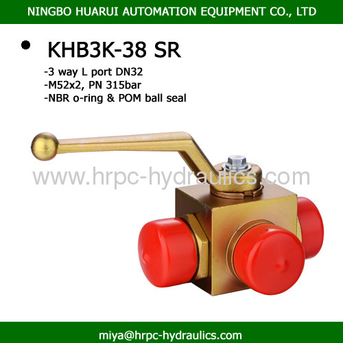 high pressure 3 way male ball valve types with SR connections