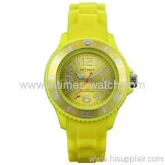 Silicone bracelet CE &RoHS plastic case 50m water-resistant Intimes watch IT-038