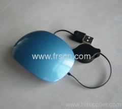 Slide/slip cover retractable optical wired mouse smallest size gift mouse wired PC laptop mouse