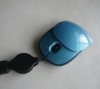 Slide/slip cover retractable optical wired mouse smallest size gift mouse wired PC laptop mouse