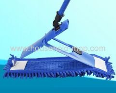 Blue chenille mop with pp handle steel pole