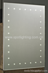 Illuminated bathroom mirror light