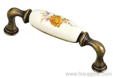 Popular ceramic handle/Zinc alloy furniture handle