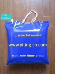 Inflatable beach bag with pillow, promotional inflatables