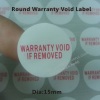 Tamper Proof Round Destructive Warranty Void Sticker,Eggshell Paper Warranty Void If Removed Label Printing