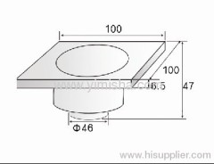 Square Plastic Odorless Floor Drain with Outlet Diameter 46mm