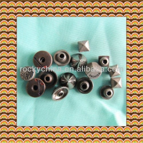 Alloy Nipple Rivets in apparel