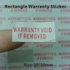 Custom Rectangle Ultra Destructible Vinyl Warranty Void If Removed Or Damaged Label,Tamper Proof Warranty Seals