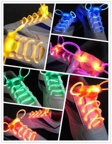 Waterproof led flashing shoelace,colorful led flashing shoelace