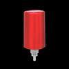 Red Perfume Sprayer Pump , Dia.15mm 0.075ml with metal overcap for perfume