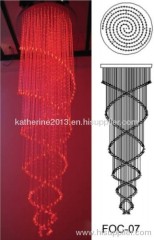 Fiber Optic Light Chandelier FOC-07with 3*075mm side sparkle fiber optic lighting calbes