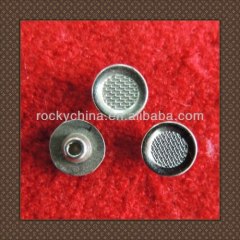 Alloy flat cap rivets in apparel