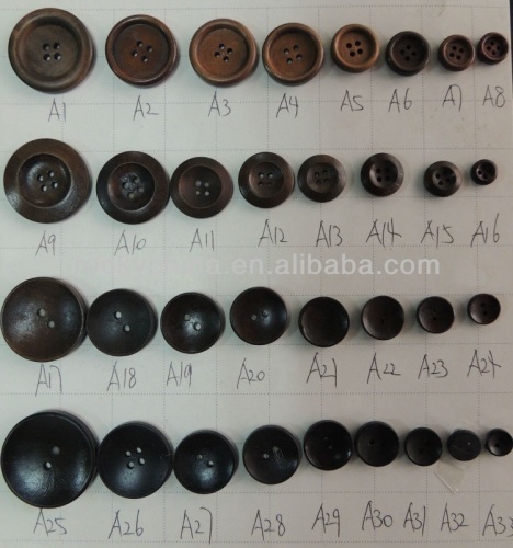 4 Holes Wood Buttons