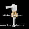 15mm 0.15ml Oral Spray Pump , shiny gold / white with crimp-on version