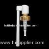 18mm 0.12ml Oral Spray Pump , shiny gold ferrule with white plastic