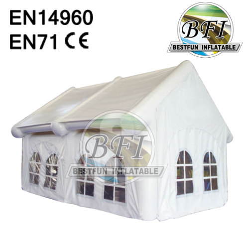 White Inflatable Building Tent With Removable Windows