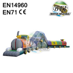 Large Inflatable Train Tunnel Obstacle