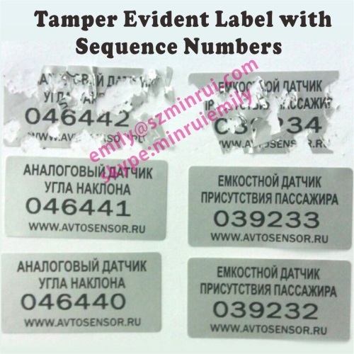 Silver Eggshell Stickers with Sequence Numbers