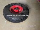 Wear-Resisting Hand Trolley Wheels , Metal Rim Rubber Handcart Wheels