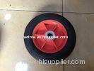 8X1.75 Flexible Rubber Trolley Wheels , Solid Powder Wheelbarrow Wheels