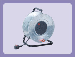 Steel-Made UK Extension Cable Reel with 4 Outlet Sockets 25m 30m 40m 50m