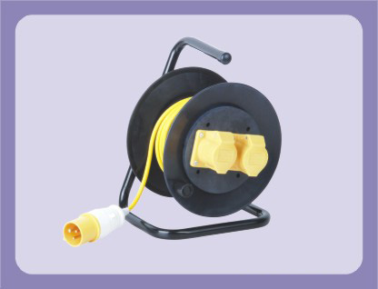 25M 30M INDUSTRIAL USE EXTENSION CABLE REEL WITH 2 OUTLET SOCKETS