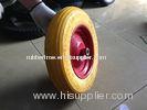 PU Flat Free Cart Wheels , Flexible Solid handcart Wheels