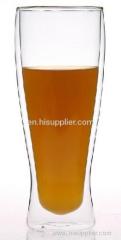 Double Wall Beer Glass with Hand Made Craftsmanship