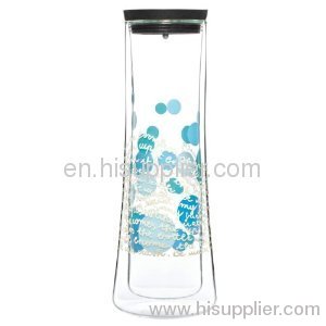 Hand Made Double Wall Glass Carafe