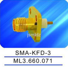 SMA female connector,PCB board,right angle,thread coupling