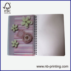 A5 4 subject PP cover double spiral notebook college ruled round angle