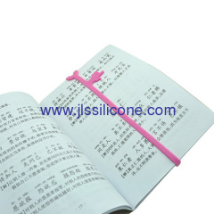 Finger style handy silicone rubber book mark
