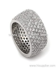 Mens cubic zirconia brass jewellery ring