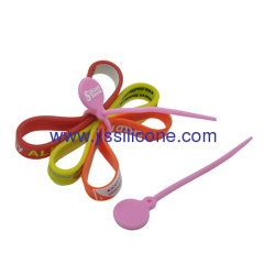 2 pack silicone tying band in sweet colors