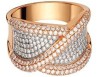 Rose gold plating CZ ring for women