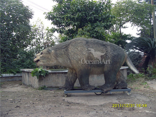 Animatronic diprotodon walking with animal real animatronic animal