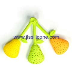 Odor free tea infuser and strainer silicone rubber Pear' tea bag