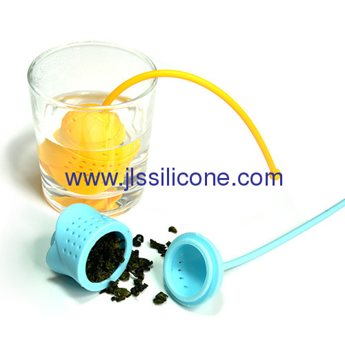 Rose shape silicone tea infuser strainer and tea bag