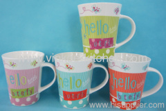 Color Decal Porcelain Cup