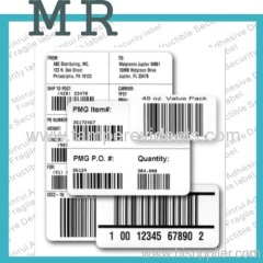 Destructible Vinyl Labels,Tamper Proof Fragile Barcode Sticker with Serial Numbers,Warranty VOID If Removed Sticker