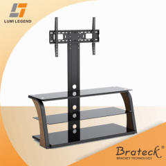 Wood Glass and Metal led tv stand