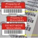 One Time Use Destructible Barcode Label