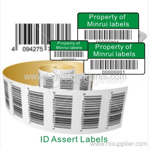 One Time Use Destructible Barcode Label