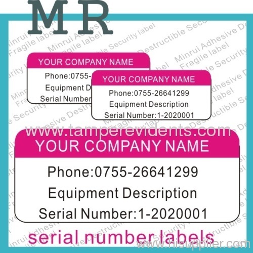 Custom Tamper Evident Asset Sticker,Printable Tamper Proof Property Label with Compan Name& Logo,Destructive Labels