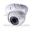White Vandal Proof WDR Dome Camera Long Range / Color For Warehouse