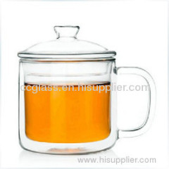 400ML Heat Resistan Borosilicate Double Wall Caf Au Lait Glass Coffee Cup