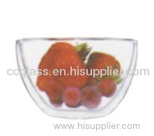 Double Wall Glass Bowls with Heat Resistant Quality