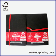 A5 recycled tyres/rubber cover notebook/manual/planner with elastic band bicycle bible