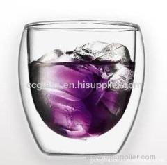 350ml Mouth Blown Borosilicate Double Wall Glass Americano Coffee Cup