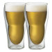 Non Toxic Double Wall Glass Beer Cups